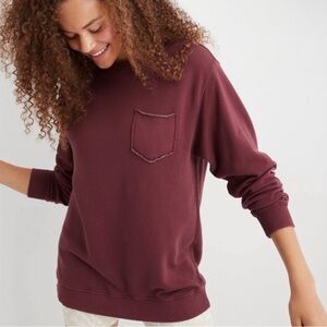 Aerie Oversized Sweater Burgundy - S